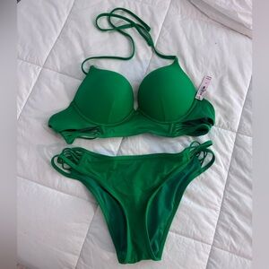 Victoria's Secret Emerald Bikini Set 34D and M bottom